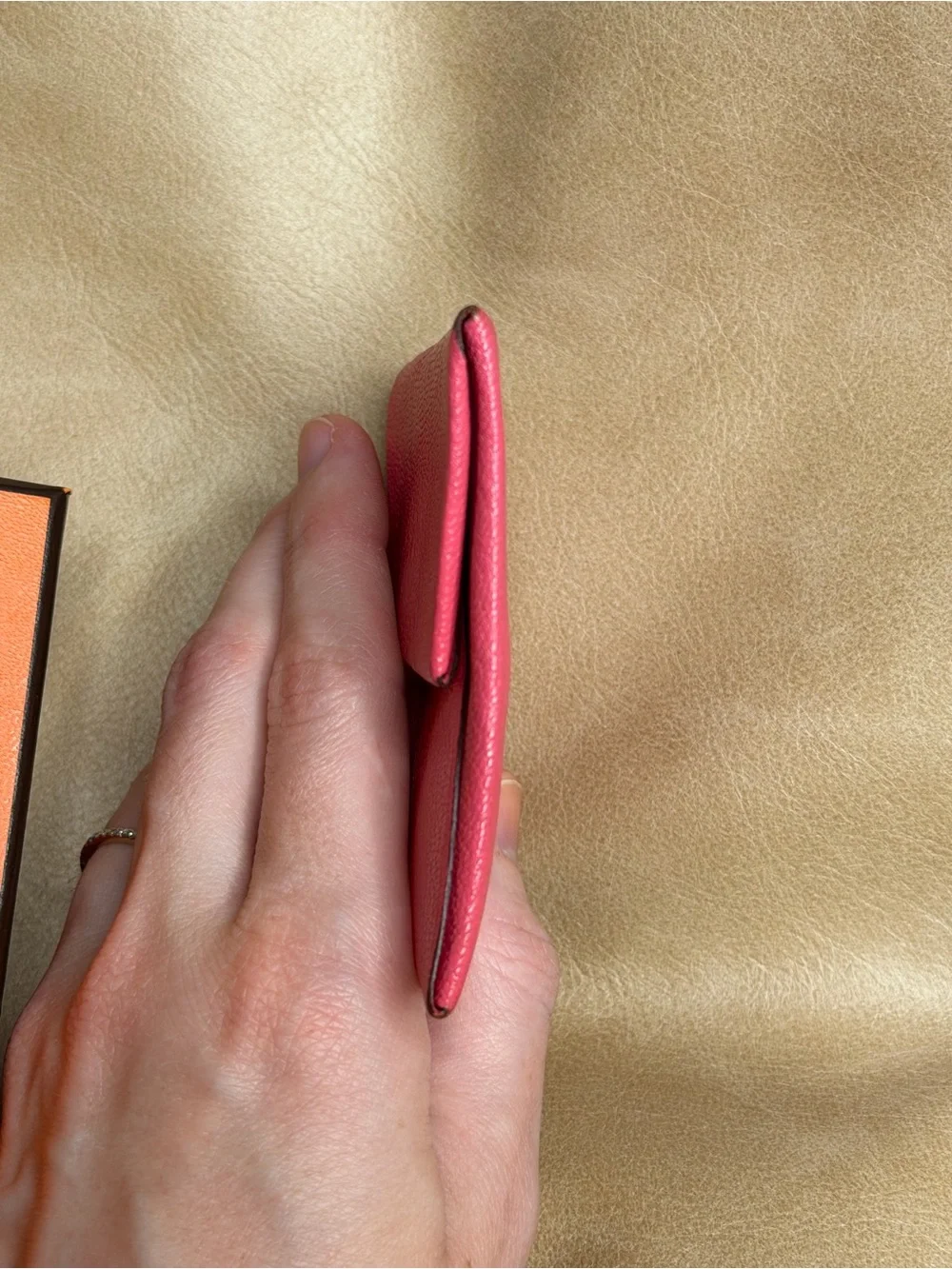 Hermes pebbled leather